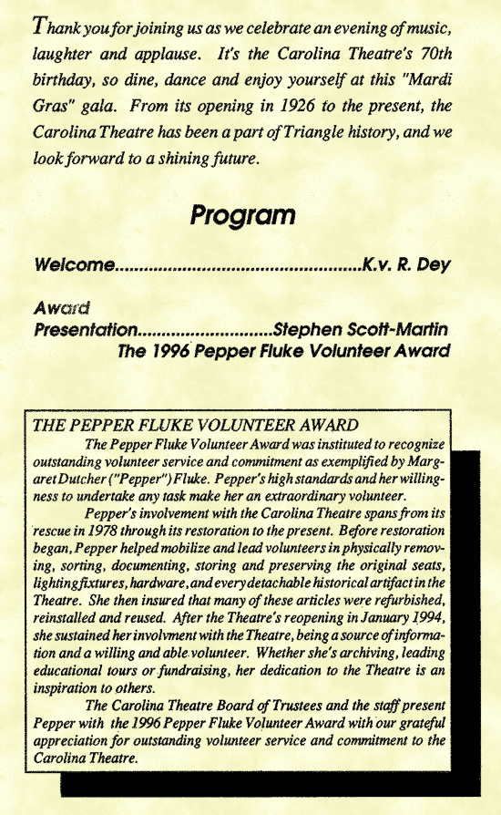 Mardi Gras Program